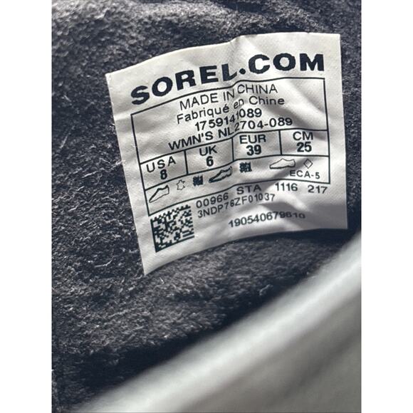 Sorel Joan of Arctic Wedge Chelsea II Boots – Gray Suede Leather Women’s Size 8 - Picture 7 of 8